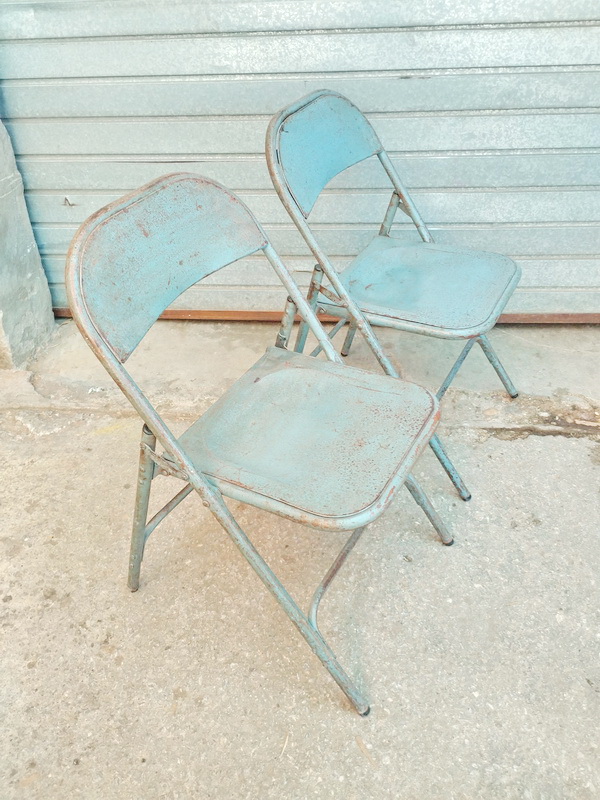 silla metal plegable taller oficina 47-67x45x46 2u